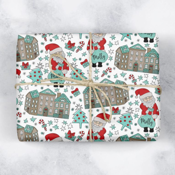 christmas wrapping paper graphic design for the handmade christmas company
